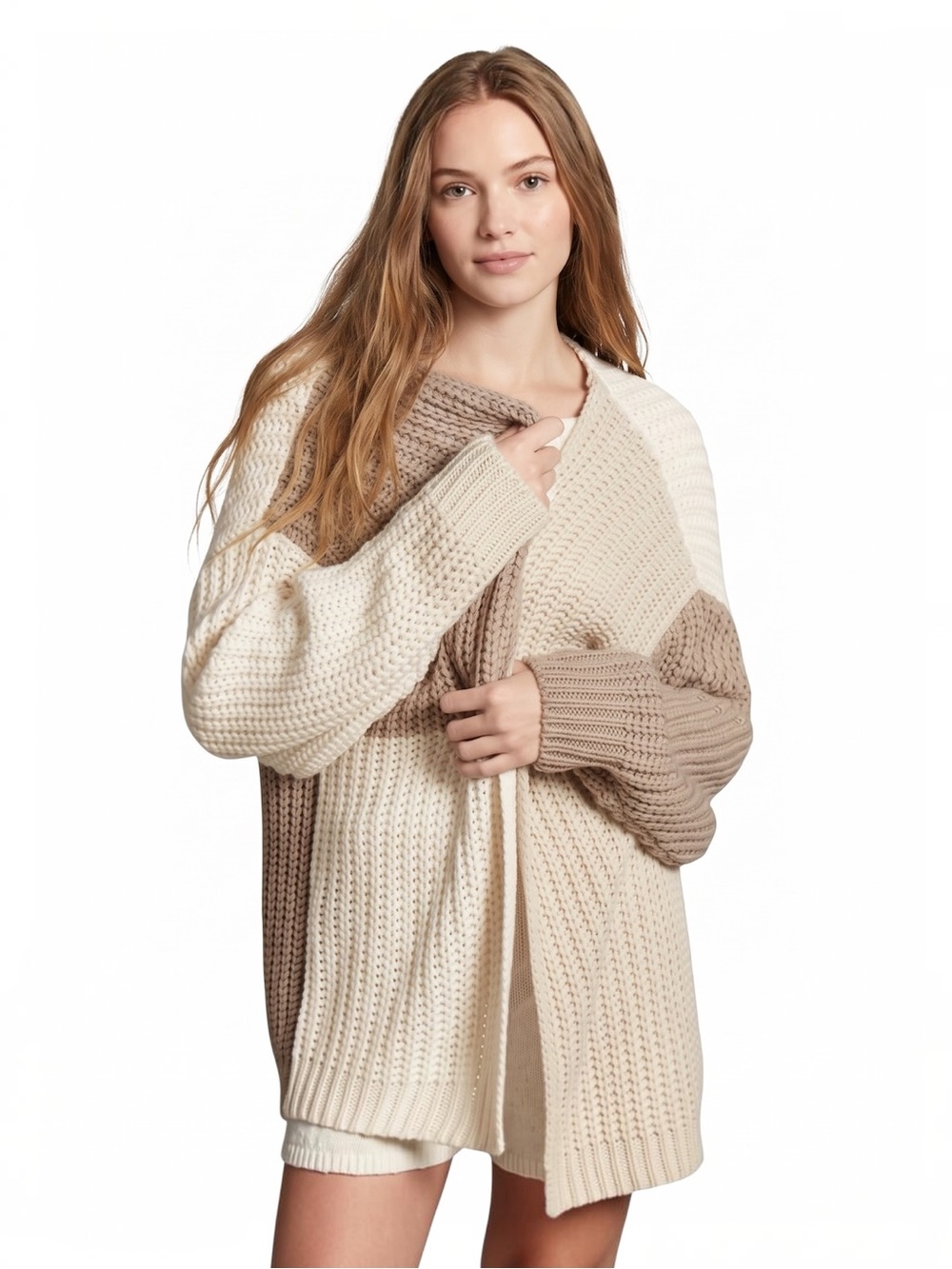 Anthropologie Porridge Colorblock Cardigan Sweater